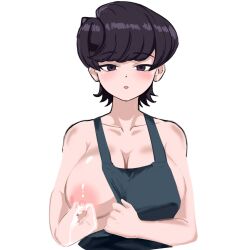 1girls 2d 2d_(artwork) 2d_artwork :o adult adult_female anime_milf apron apron_aside apron_only apron_pull areolae big_breasts black-eyed_female black-haired_female black_eyes black_hair blank_expression blank_eyes blank_stare bored bored_expression breasts busty busty_female busty_girl busty_milf chiity cleavage collarbone curvy_milf digital digital_art digital_drawing digital_drawing_(artwork) digital_media digital_media_(artwork) drawing elbows emotionless eyebrows_visible_through_hair female female_focus female_only fingers green_apron high_resolution highres hot_milf komi-san_wa_komyushou_desu komi_shuuko lactating lactating_nipples lactation large_boobs large_breasts looking_at_viewer mature mature_female milf milk milk_drip milk_squirt milking milking_breasts mother neutral_expression nipple_play nipple_squeeze nipple_stimulation nipples open_mouth parted_lips pinching_nipples shiny_breasts shiny_hair shiny_nipples shiny_skin short_hair shoulders simple_background solo standing tongue uncensored uncensored_breasts uncensored_nipples upper_body white_background
