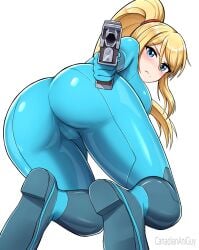 samus aran from metroid by canadiananiguy