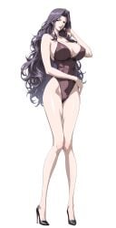 1girls ai_generated amamiya_misako big_boobs big_breasts boobs curly_hair enbi enbo female female_focus female_only high_heels innocent_expression leotard long_legs milf mommy mommy_milkers mother purple_eyes purple_hair purple_leotard red_lipstick red_nail_polish red_nails rich_female sexy sexy_body sexy_female slender_body slender_legs slender_waist slim slim_waist solo_female stepmother taboo_charming_mother tall_female taller_female voluptuous voluptuous_body voluptuous_female