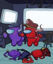 alien_genitalia among_us among_us_(series) among_us_purple among_us_red hermaphrodite