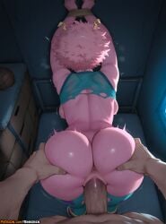 1boy ai_assisted ai_generated anime anime_girl anime_style anus arms_up artist_name ashido_mina ass ass_focus ass_grab back backboob bent_over black_sclera boku_no_hero_academia bound bound_wrists breasts colored_sclera colored_skin doggy_style female from_behind hi_res highres horns indoors large_breasts male_pubic_hair median_furrow mina_ashido my_hero_academia patreon patreon_username penis pink_hair pink_skin pov pubic_hair pussy pussy_juice rinkoai sex sex_from_behind short_hair sleeveless solo_focus spiked_hair straight sweat thighhighs torn_clothes uncensored vaginal_penetration watermark