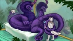 anal anal_sex anthro anus ass big_butt buttplug buttplug_in_ass buttplug_insertion claws dragon duo eastern_dragon erection female feral fur genitals green_eyes hi_res imminent_vaginal jagan_(ratld) knot male male/female mythological_creature mythological_scalie mythology object_in_ass pawpads penetration penis pink_knot pink_pawpads pink_penis plug_(sex_toy) plug_insertion purple_anus purple_body purple_claws purple_fur purple_vulva scalie sex_toy sex_toy_in_ass sex_toy_insertion size_difference tenlina vulva
