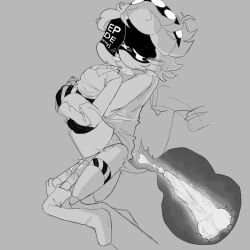 1boy 1boy1girl 1girls blush blushing breeding cum cum_in_pussy grey_background intercourse knot knotted_penis knotting male/female murder_drones n_(murder_drones) penis_in_pussy sex sleep_molestation sleep_sex somnophilia straight straight_sex tail tail_wagging tentacle_penis uzi_(murder_drones) yarniiburn