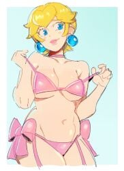 princess peach from mario (series) by lyssahh