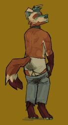 absurd_res anthro bodily_fluids canid canine canis degradation domestic_dog feces genital_fluids hi_res mammal nonbinary_(lore) omorashi openfracturesday peeing pisskink soiling urine watersports