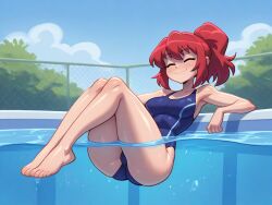 ai_generated ass ass_crack ass_focus ass_view in_pool kushieda_minori minori_kushieda pool swimming_pool swimsuit swimwear toradora! water