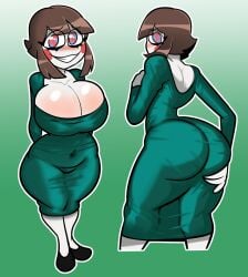 1female 1girl 1girls big_ass glitch_productions gooseworx huge_ass pomni pomni_(tadc) pomni_(the_amazing_digital_circus) tadc the_amazing_digital_circus