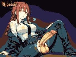 ai_assisted ai_generated animated animation aseprite_(artwork) big_penis chainsaw_man erection futa_only futanari gigatsu limited_palette looking_at_viewer makima_(chainsaw_man) pixel_animation pixel_art seductive spread_legs twitching