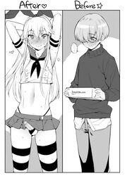 1boy cosplay crossdressing cute embarrassed femboy feminization girly kantai_collection mario_(artist) penis penis_in_panties penis_under_skirt rule_63 shimakaze_(kantai_collection) shimakaze_(kantai_collection)_(cosplay) sissification sissy trap