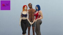 1boy 2girls 2girls1boy 3d dark-skinned_male family female granddaughter grandfather incest male navel nipples old_male old_man older_male sims4 the_sims the_sims_4 video_game_character video_games wicked_whims younger_female