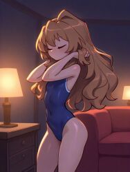 ai_generated aisaka_taiga hips indoors inside living_room petite_body petite_female room swimsuit taiga_aisaka toradora!