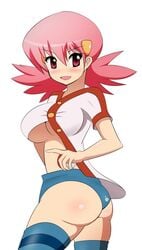 1girl 1girls halubato nintendo pink_hair pokemon tagme whitney_(pokemon) whitney_(pokemon_hgss)