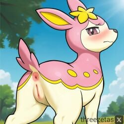 threezetas pokemon pokemon_(species) female solo deerling
