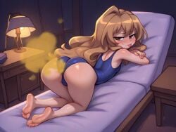 ai_generated aisaka_taiga anus ass ass_focus bending_over butt_crack butt_focus fart fart_cloud fart_everywhere fart_fetish fart_in_face fart_torture farting farting_in_face gassy gassy_ass gassy_female hips in_bed indoors inside living_room perky_anus petite_body petite_female pussy room swimsuit taiga_aisaka toradora! tsundere