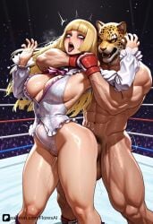 1boy 1boy1girl 1girls ahegao_face ai_generated big_ass big_breasts domination emilie_de_rochefort floresai fucked_from_behind hairy_pussy headlock huge_breasts king_(tekken) large_breasts maledom muscular_male patreon patreon_url patreon_username pubic_hair rear_naked_choke sex sex_from_behind tekken vaginal_penetration
