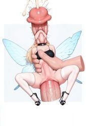 1boy 1girls ai_assisted ai_generated all_the_way_through blonde_hair choker_snapping cock_sleeve crop_top deep_penetration disembodied_hand disembodied_penis ejaculation extreme_size_difference fairy fairy_wings female fleshlight_position giant hand_around_waist head_back high_heels large_insertion larger_male living_fleshlight living_onahole living_sex_toy macro male male/female micro micro_on_macro micro_on_penis minigirl minigirl_on_penis platform_heels pointy_ears ridiculous_fit sex simple_background size_difference smaller_female spread_legs thighhighs throat_bulge tongue_out vaginal_penetration