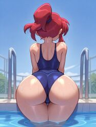 ai_generated ass ass_crack ass_focus ass_view in_pool kushieda_minori minori_kushieda pool swimming_pool swimsuit swimwear toradora! water