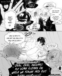4boys chuuya_nakahara collar dazai_osamu lex_dark nakahara_chuuya osamu_dazai time_travel yaoi