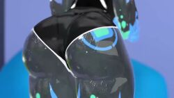 1girls ass_focus big_ass booty_shorts fins grey_body sabrean shark shark_girl tagme twerk twerking video vrchat