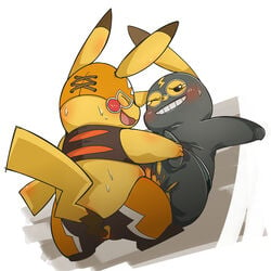 blush cosplay_pikachu duo feral male mammal mouse nintendo open_mouth penetration pikachu pikachu_libre pokemon rodent sex sweat video_games yaoi yatosuke