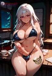 1futa ai_generated balls big_breasts bikini bikini_top bra breasts bulge cum cum_drip cum_on_body cum_on_breasts cumming cumshot dickgirl evil evil_grin evil_smile futa_focus futa_only futanari grin handjob high_resolution highres huge_breasts ilfb large_breasts long_hair masturbation more_at_source night original original_character panties red_eyes sitting smile smiling solo solo_focus solo_futa testicles very_long_hair white_hair window
