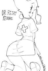 ass_focus drretro_(regretevator) nurse_uniform regretevator sketch