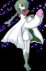 big_balls big_balls_with_big_penis big_dick big_penis caritxxx futa_only futanari gardevoir no_background pokemon pokemon_(species) red_eyes self_upload skirt_lift white_penis