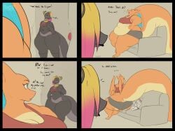 aimbot-jones amber_(blazin_link) big_ass big_breasts blazin_link breasts bubble_butt charizard cleavage female furry huge_ass huge_breasts pokemon tagme thick_thighs valentina_(aimbot-jones) wide_hips