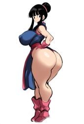 ai_generated ass big_breasts chichi child_bearing_hips dragon_ball dragon_ball_super dragon_ball_z female female_focus full_body mature_female milf mullon novelai simple_background solo