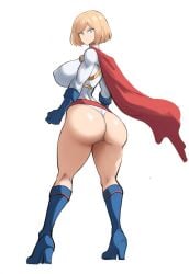 ai_generated alien alien_girl big_ass big_breasts blonde_hair dat_ass dc dc_comics female female_focus full_body kryptonian mullon novelai power_girl simple_background solo superman_(series)