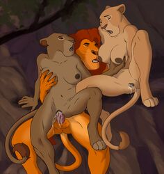 disney feline female koutou lion lioness male mammal milf mother mufasa nipples parent sarabi sarafina sex the_lion_king