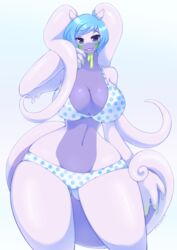 1girls antennae anthro anthrofied armpits ass bare_shoulders bedroom_eyes belly belly_button big_ass bikini blue_eyes blue_hair blush blushing bra breasts butt cleavage dragon eyebrows eyebrows_visible_through_hair eyelashes female female_only flirting goo goodra half-closed_eyes hips huge_ass huge_breasts huge_butt humanoid large_ass large_breasts large_butt looking_at_viewer narrow_waist navel nintendo panties parted_lips pastelletta pink_skin pokemon pokemon_(species) pokemon_xy polka_dot polka_dot_bikini pose posing purple_skin seductive seductive_eyes seductive_look seductive_smile short_hair simple_background slime smile smiling smiling_at_viewer solo standing swimsuit tail teeth thick_thighs thighs underwear voluptuous white_background wide_hips