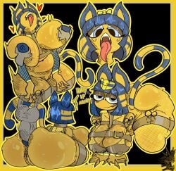 1boy 1girls anal anal_sex animal_crossing ankha anthro anus areolae armwear ass ass_bigger_than_head balls big_ass big_balls big_breasts big_butt big_penis blue_hair breast_grab breast_grab_from_behind breasts breasts_bigger_than_head bubble_butt cat_ears cat_tail catgirl curvaceous curvy curvy_figure dat_ass dialogue disembodied_hand disembodied_hands disembodied_penis dumptruck_ass english_text erect_nipples erect_nipples_under_clothes feline female fishnet_armwear fishnets furry grabbing_from_behind heart huge_ass huge_breasts huge_cock legwear male mostly_nude narrowed_eyes nintendo nude open_mouth penis pleasure_face pussy rot_ware_(artist) text thick_thighs tongue tongue_out voluptuous voluptuous_female