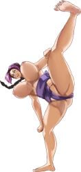 1girls big_breasts breasts female female_sumo huge_breasts leg_lift loincloth lord_hamilton mawashi nipples solo sumo