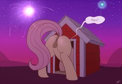 2015 4th_of_july anus ass equine female feral fluttershy_(mlp) friendship_is_magic mammal my_little_pony pegasus pussy ratofdrawn wings