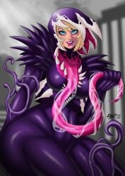 1girls female female_only gwen_stacy gwenom living_clothes marvel marvel_comics solo symbiote voidkaiser28arts