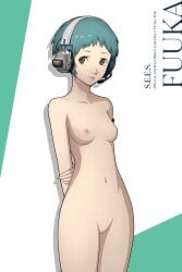 accurate_art_style armband armband_only armwear atlus breasts casual completely_nude edit edited edited_official_artwork electronics english_text female fuuka_yamagishi gray_eyes hairless_pussy headphones headphones_only human megami_tensei nipples nude nude_filter pale_skin persona persona_3 persona_3_reload portrait pussy ryusentzumi self_upload shameless short_hair small_breasts sprite_edit standing teenage_girl teenager text turquoise_hair yamagishi_fuuka