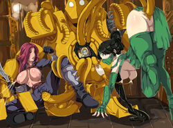 akali_jhomen_tethi anal anal_sex big_breasts black_eyes black_hair blitzcrank blonde_hair blue_eyes breast_milking breasts clothed clothing crying green_eyes hair happy katarina_du_couteau knife lactation league_of_legends long_hair looking_at_viewer machine mask mechanical milk nipples orianna penetration ponytail pussy pussy_juice red_hair red_lips robot sad shang shy spread_legs spreading tears tentacle tied_hair video_games weapon white_eyes