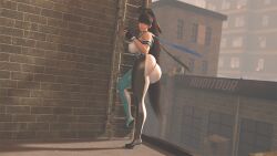 1girls 3d asian asian_female ass auditour breasts clothed eve_(stellar_blade) female female_only huge_ass ladder light-skinned_female light_skin solo solo_female stellar_blade tagme video_game_character video_game_franchise