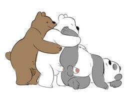 3boys anal anal_sex animated balls bear cartoon_network gay gay_sex gif glitter_trap_boy grizzly_(character) grizzly_bear group group_sex ice_bear male mammal panda panda_(character) penetration penis polar_bear sex threesome train_position we_bare_bears yaoi