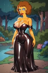 1girls 20th_century_fox ai_generated big_breasts breasts cleavage fantasyai female maude_flanders solo tagme the_simpsons