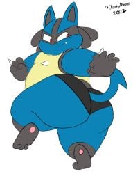 1male angry big_ass chonkymouse fat_ass lucario male pokemon pokemon_(species) rear_view tagme tagme_(source)