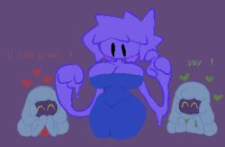 3girls alphadream big_breasts blush breasts gigi_(mario) jellyfish_sisters mario_(series) mario_and_luigi:_superstar_saga mario_and_luigi_(series) merri_(mario) nintendo no_mouth original_character purple_slime slime_girl tagme thick_thighs thighs vannortt wide_hips wobblort