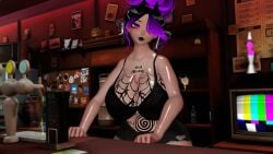 3d belly big_breasts big_tit big_titties big_titty_goth black_lips black_lipstick bra breasts clothed clothed_female dominant dominant_female domination dominatrix female goth goth_girl gothic gothic_girl hanging_breasts lips lipstick looking_at_viewer mommy mommy_dom mommy_kink mother nipples purple_eyes purple_hair shiny shiny_skin tattoo tattoo_on_arm tattoo_on_belly tattoo_on_breast tattoo_on_butt tattoo_on_chest tattoo_on_legs tattooed_arm tattoos tummy vr vr_media vrchat vrchat_avatar vrchat_media vrchat_model wet_body wet_skin