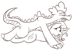 anthro balls clenched_teeth closed_eyes cutie_mark dragon duo emberkaese equine erection female friendship_is_magic heart horn interspecies male mammal monochrome my_little_pony open_mouth penetration penis plain_background rarity_(mlp) scalie sex sharp_teeth smooth_skin spike_(mlp) straight teeth tongue tongue_out unicorn vaginal_penetration white_background