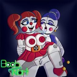 2girls areola areolae ballerina ballora ballora_(fnafsl) barely_clothed big_breasts blue_eyes blue_eyeshadow blue_hair boobnart boobs_out breasts breasts_out circus_baby circus_baby_(fnaf) clitoris clothing clown clown_girl clown_makeup clown_nose clown_shoes ear_piercing earrings eye_closed eyelashes eyeshadow fan female female_only fingering fingers five_nights_at_freddy's five_nights_at_freddy's:_sister_location fnaf glowing_eyes hair_bun half_closed_eyes half_clothed hand_on_arm holding_partner jewelry kissing leg_up lesbian_kiss lesbian_sex lipstick piercing pink_areola pink_areolae pink_cheeks pink_lipstick pink_nipples pink_tongue pleased pleasure_face purple_clothing purple_eyes pussy pussy_juice pussy_juice_drip red_areola red_areolae red_cheeks red_hair red_nipples red_nose red_shoes red_skirt red_tongue robot robot_girl saliva saliva_drip saliva_string saliva_trail self_upload shirt_lift shirt_up short_skirt shoulder_pads simple_background sister_location skirt skirt_lift skirt_up spit teeth thicc thick thick_thighs thighs tits_out tongue tongue_out tutu twintails useless_clothing yuri