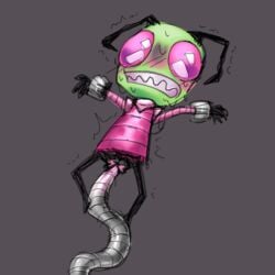 1:1 3_fingers alien alien_humanoid antennae_(anatomy) aprettymelody cuntboy fingers green_body humanoid intersex invader_zim metal_tentacles nickelodeon penetration pink_eyes questionable_consent restrained sekainoidol shaking solo tentacle tentacle_penetration zim_(invader_zim)