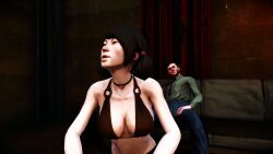 asian asian_female brothel brown_bra chocker dance digital_extremes_(2k_games) female forced_prostitution hooker human_trafficking prostitution sitting slave smoke sofa strip_dance stripper the_darkness_2_(2007) twintails
