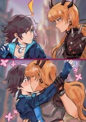 kissing luna_snow_(marvel_rivals) magik_(marvel_rivals) marvel_rivals oz_starr sudden_kiss yuri yuri