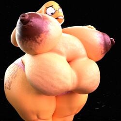 absurd_res adri164 alphys anthro areola belly belly_focus big_belly big_breasts breasts brown_areola buckteeth clothing curvy_figure eyewear female glasses hi_res huge_belly huge_breasts huge_hips huge_thighs lizard navel overweight overweight_anthro overweight_female panties pink_clothing pink_panties pink_underwear reptile round_glasses scalie solo tagme teeth thick_thighs undertale_(series) underwear wide_hips yellow_body yellow_skin